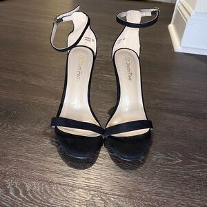 Velvet stiletto heels